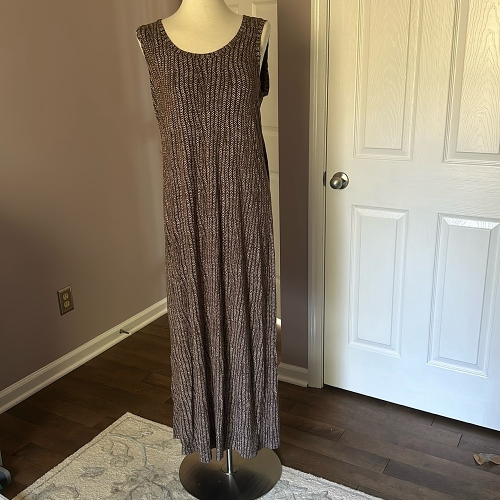Fresh produce maxi dress, brown color, size l-Xl